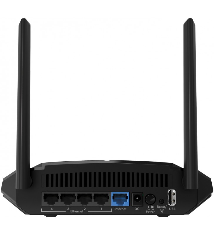 Netgear R6120 router wireless Bandă dublă (2.4 GHz/ 5 GHz) Fast Ethernet Negru