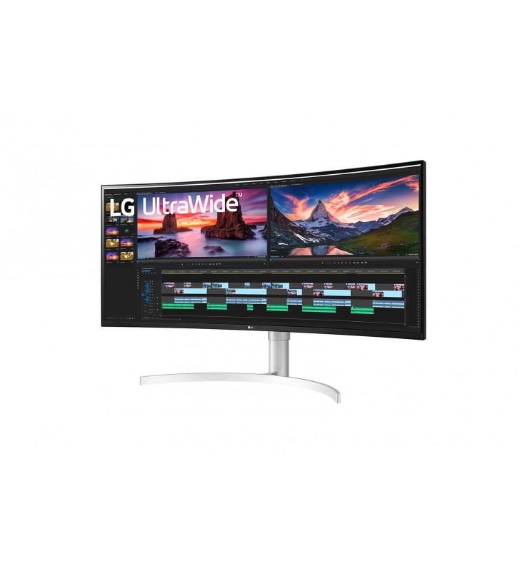 LG 38WN95C-W monitoare LCD 96,5 cm (38") 3840 x 1600 Pixel UltraWide Quad HD Negru, Argint, Alb
