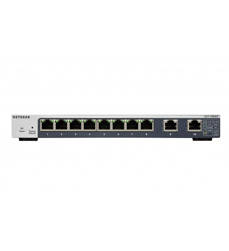 Netgear GS110EMX Gestionate L2 10G Ethernet (100/1000/10000) Negru