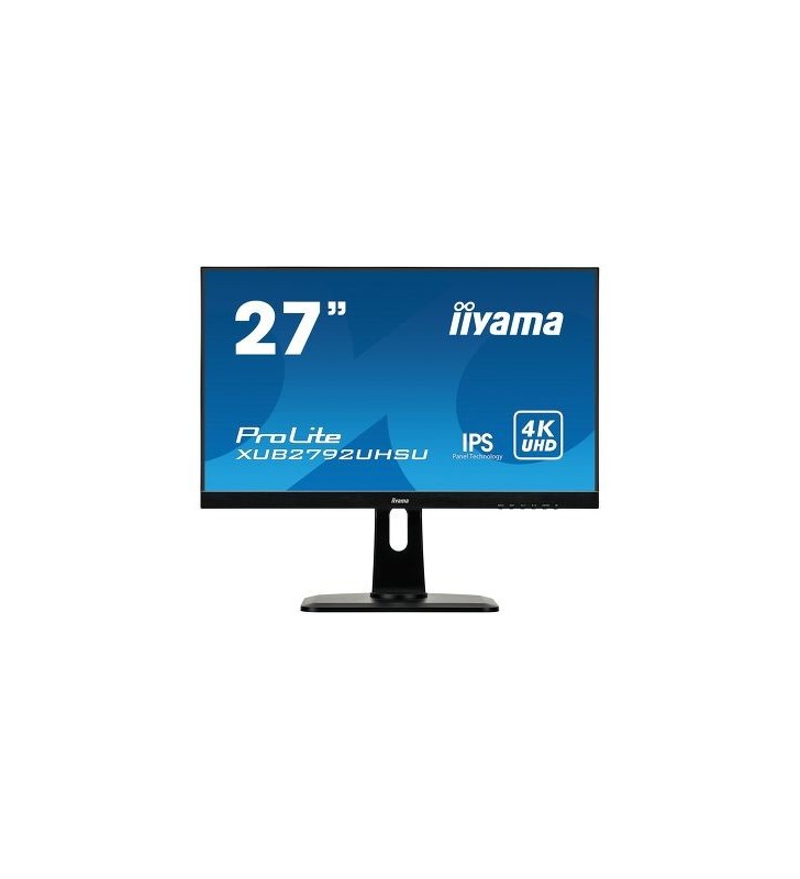 Monitor LED Iiyama XUB2792UHSU-B1, 27inch, 3840x2160, 4ms, Black