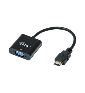 i-tec HDMI2VGAADA cabluri prelungitoare cu mufe mamă/tată HDMI VGA Negru