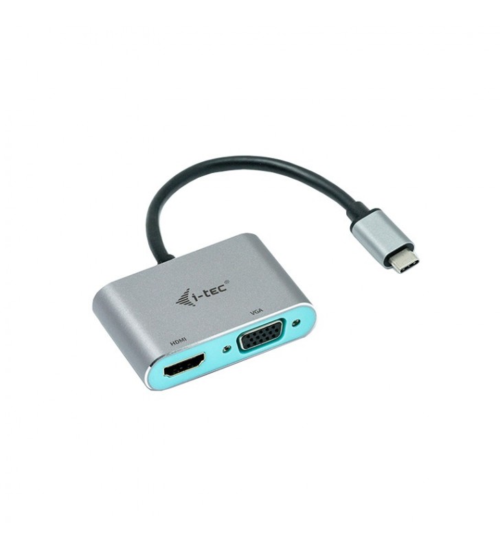i-tec Metal C31VGAHDMIADA adaptor grafic USB 3840 x 2160 Pixel Argint, Turcoaz
