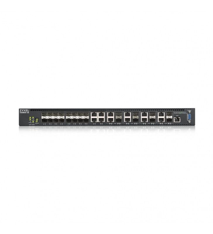 Zyxel XS3800-28 Gestionate L2+ 10G Ethernet (100/1000/10000) Negru