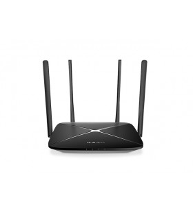 ROUTER MERCUSYS wireless 1200Mbps, 3 porturi 10/100/1000Mbps, Dual Band AC1200 (867+300), 4 x antena exterior, "AC12G"(include