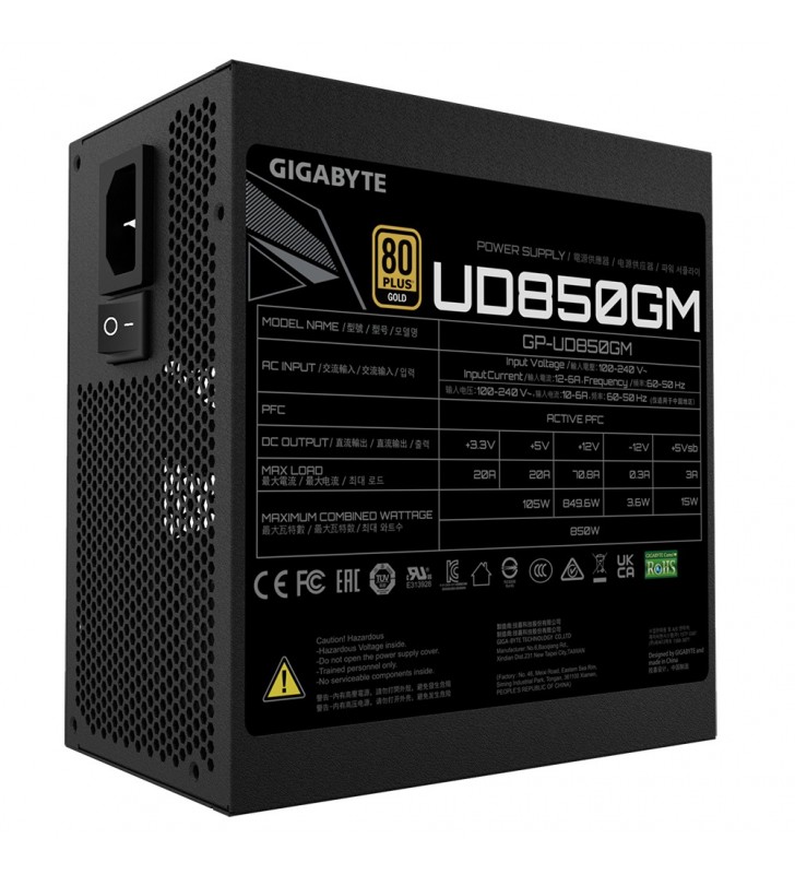 Gigabyte UD850GM unități de alimentare cu curent 850 W 20+4 pin ATX ATX Negru