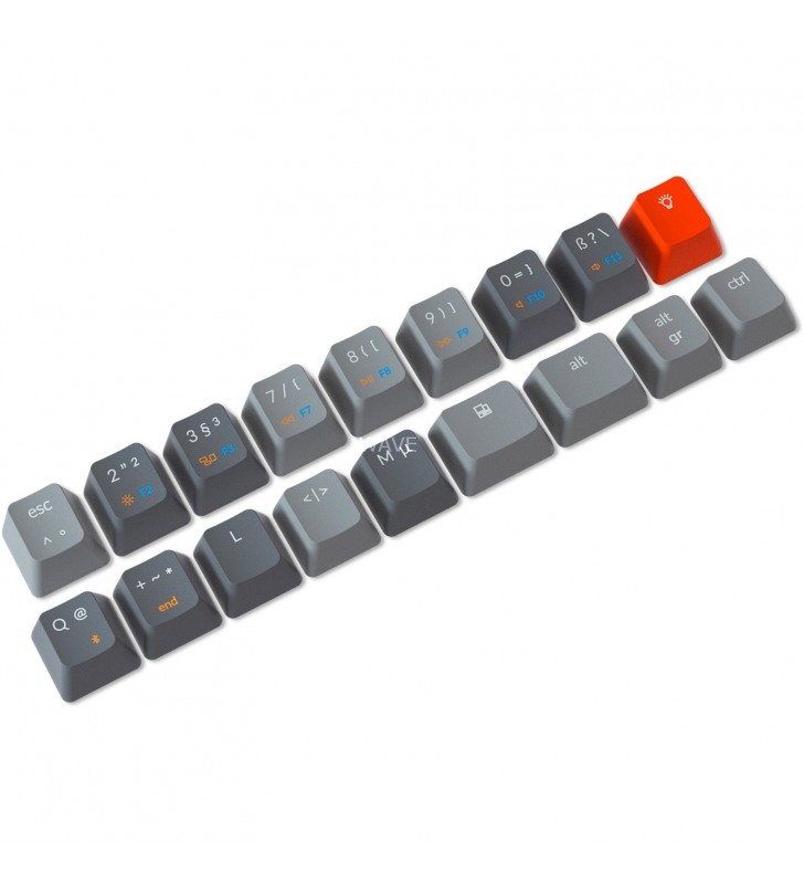 Keychron  K6, tastatură pentru jocuri (negru/gri, aspect DE, Gateron Brown, cadru din aluminiu, RGB)
