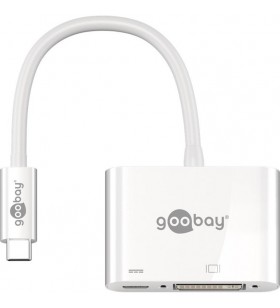 Adaptor goobay  USB-C DVI + PD (Alb)
