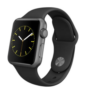 Resigilat: Apple Watch Series 2, 38mm Space Grey Aluminium Case, Black Sport Band