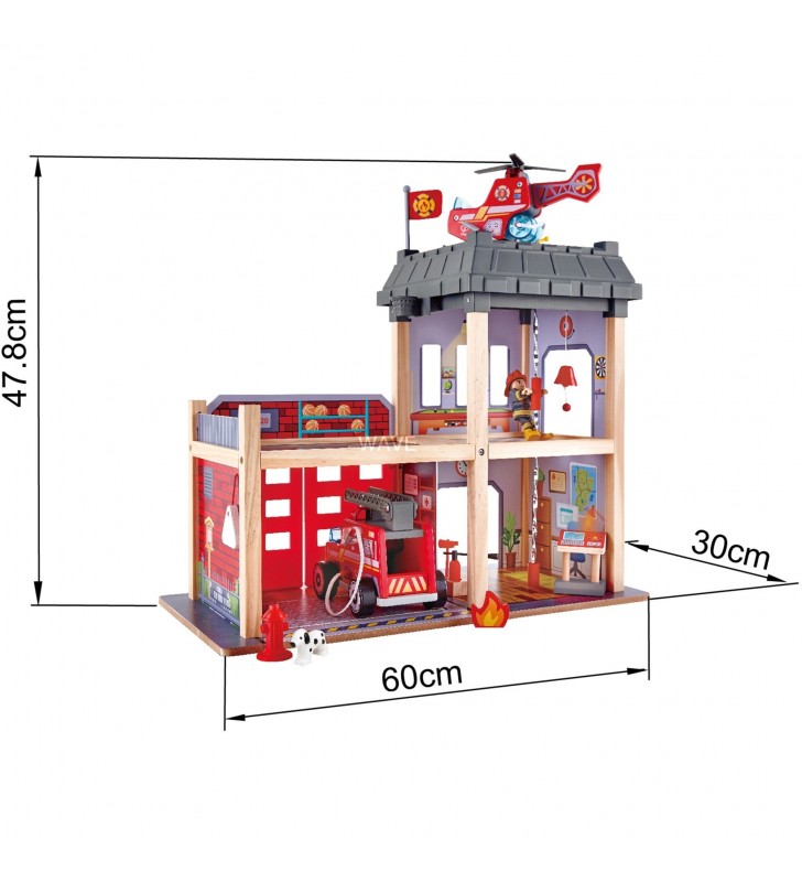 Clădirea de joacă a stației de pompieri din orașul Hape (roșu)