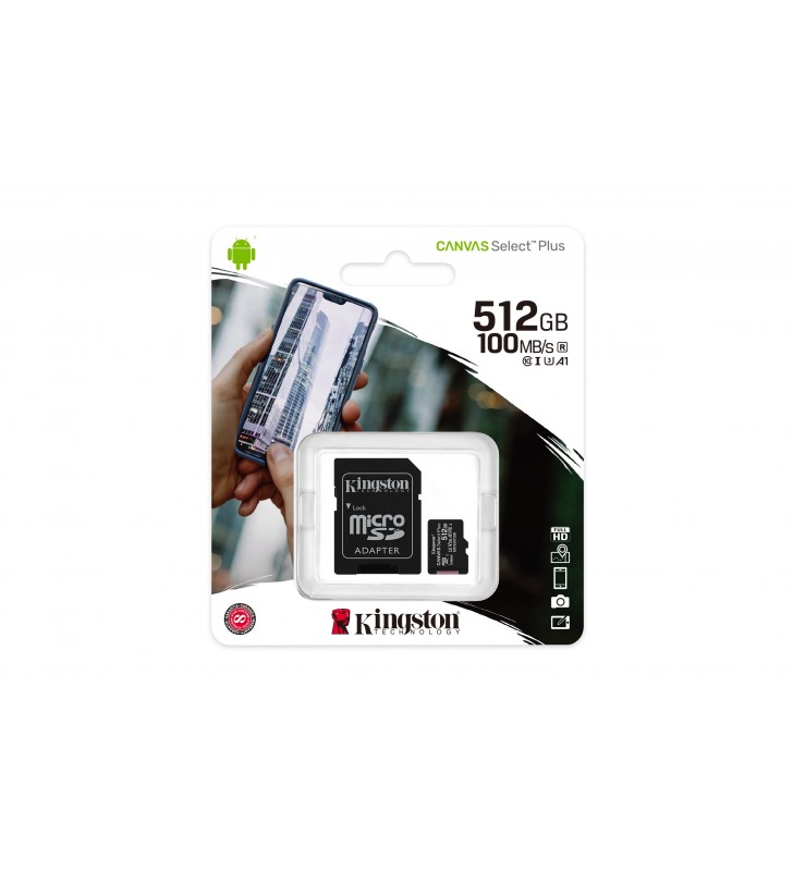 512GB MICROSDXC CANVAS SELECT/100R A1 C10 CARD + SD ADAPTER