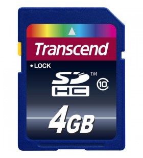 Card SDHC Transcend  Secure Digital 4GB, card de memorie (Clasa 10)