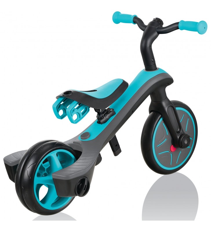 Tricicleta GLOBBER  Explorer 2 in 1, vehicul pentru copii (turcoaz/gri)