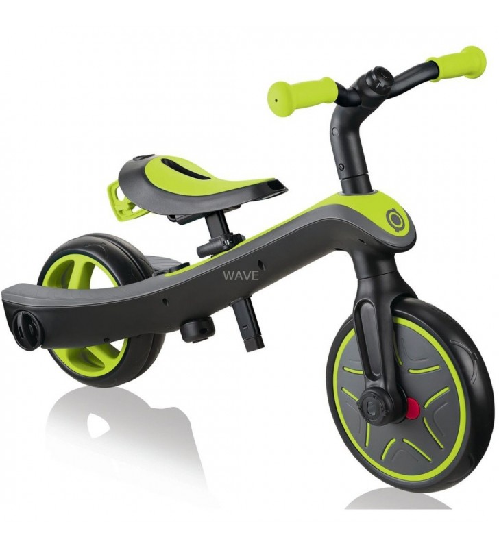 Tricicleta GLOBBER  Explorer 2 in 1, vehicul pentru copii (verde gri)