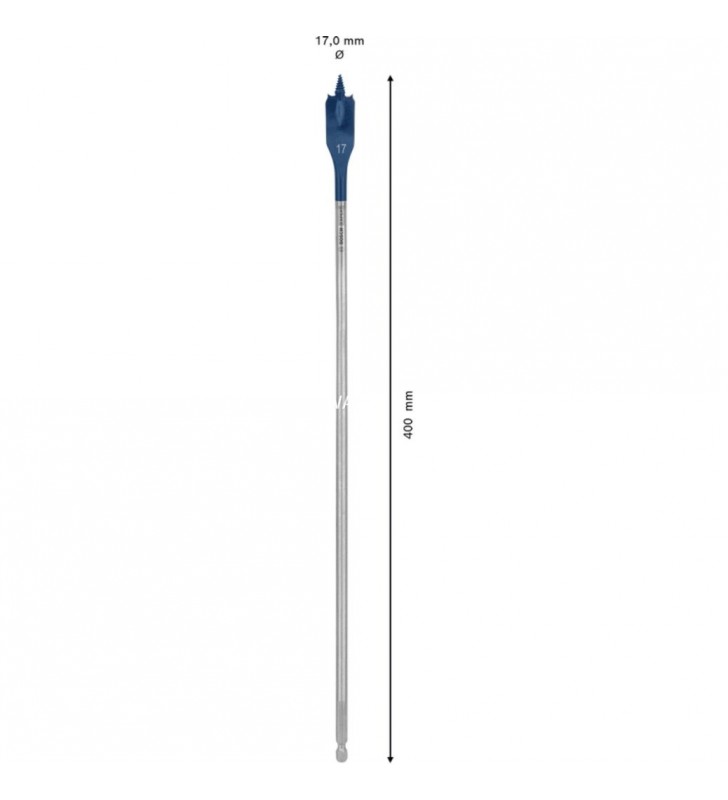 Burghiu de frezat plat Bosch  Expert SelfCut Speed, Ø 17mm (lungime 400 mm)