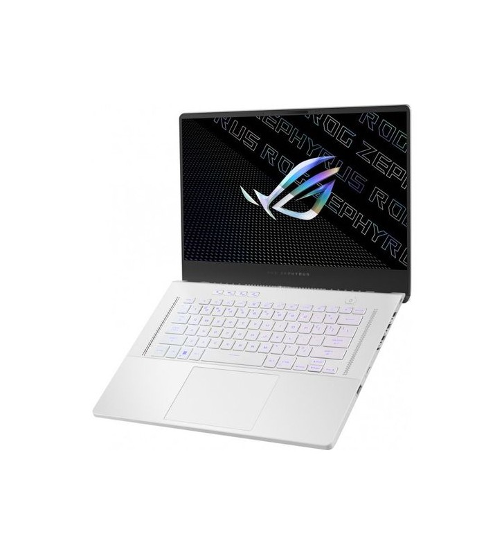 Laptop Gaming ASUS ROG Zephyrus G15 GA503RW cu procesor AMD Ryzen 9 6900HS pana la 4.9GHz, 15.6" WQHD, 16GB, SSD 1TB, NVIDIA GeForce RTX 3070 Ti 8GB, Free Dos, Moonlight White