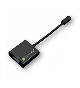 Techly IDATA HDMI-VGA5 cabluri prelungitoare cu mufe mamă/tată HDMI D VGA Negru