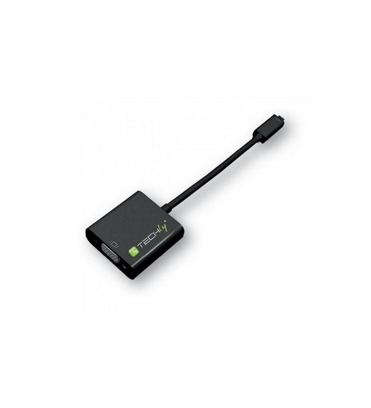 Techly IDATA HDMI-VGA5 cabluri prelungitoare cu mufe mamă/tată HDMI D VGA Negru