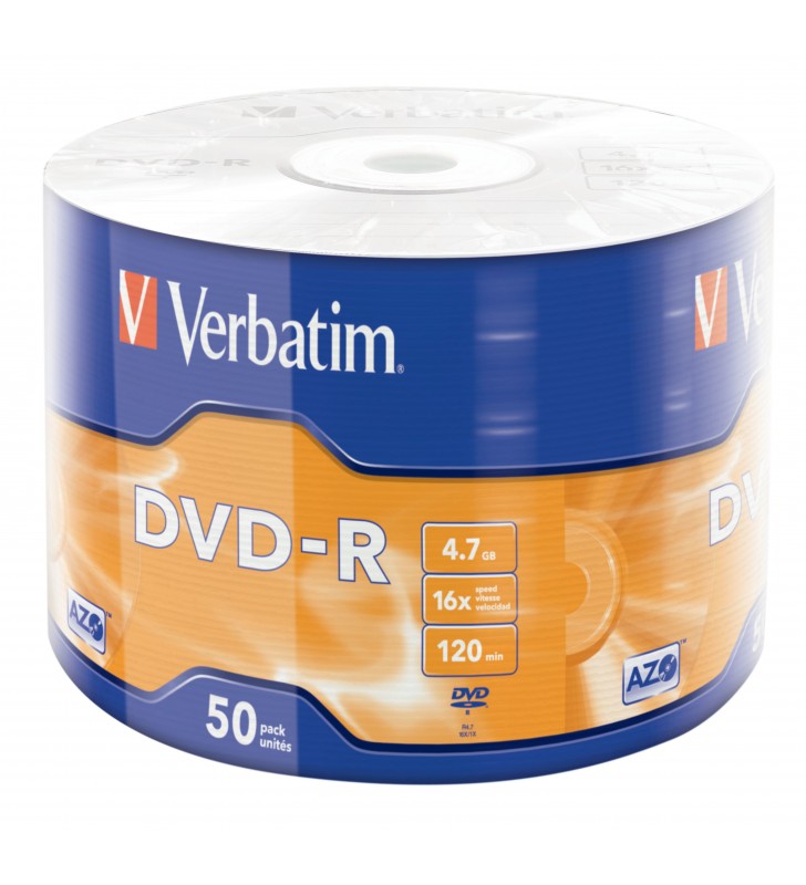 Verbatim 43788 DVD-uri blank 4,7 Giga Bites DVD-R 50 buc.