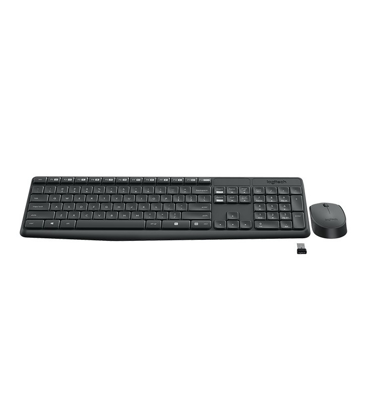 Logitech MK235 tastaturi RF fără fir Cehă Negru
