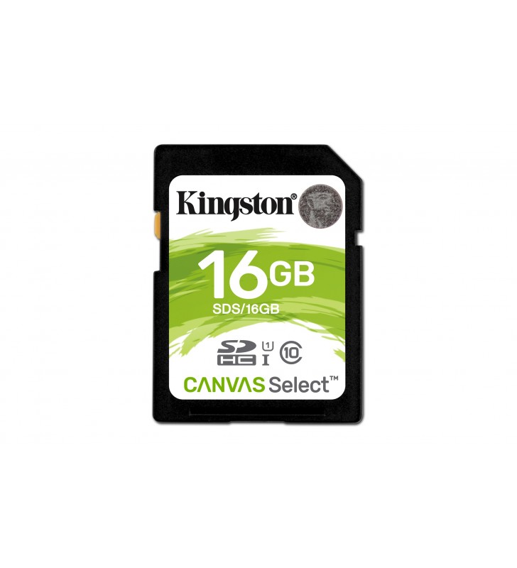 Kingston Technology Canvas Select memorii flash 16 Giga Bites SDHC Clasa 10 UHS-I