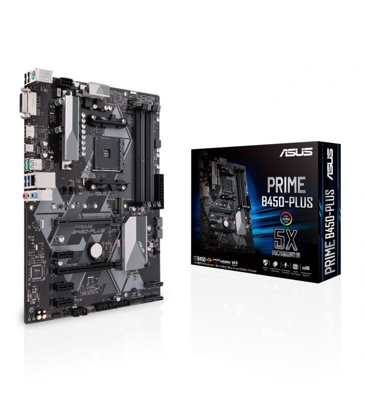 ASUS PRIME B450-PLUS plăci de bază Mufă AM4 ATX AMD B450