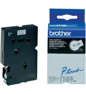 Brother TC-291 benzi pentru etichete Negru pe alb