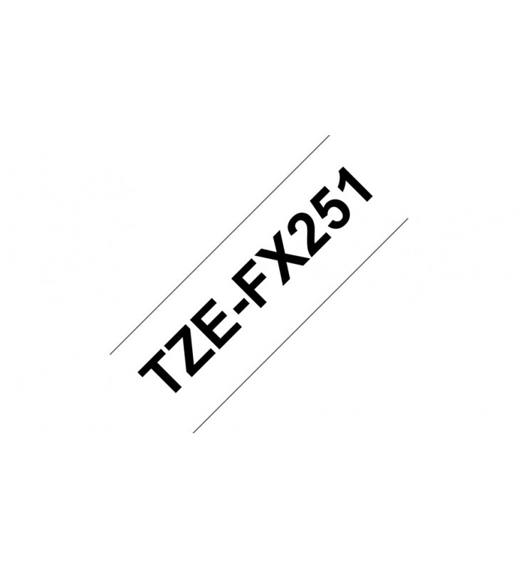 Brother TZe-FX251 benzi pentru etichete Negru pe alb