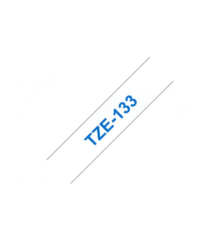TZE-133 LAMINATED TAPE 12MM 8M/BLUE ON CLEAR