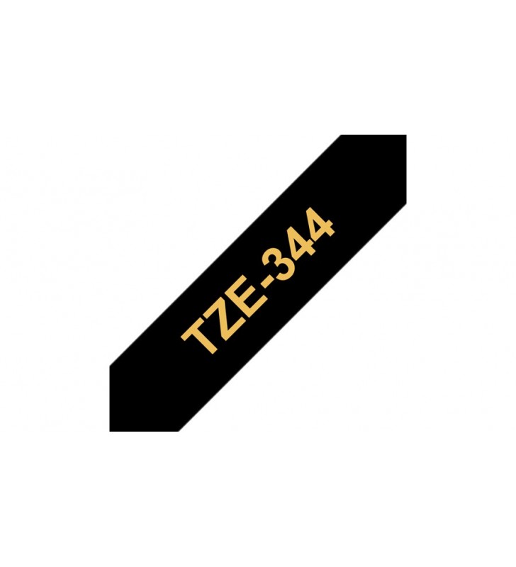 Brother TZe-344 benzi pentru etichete Aur pe negru