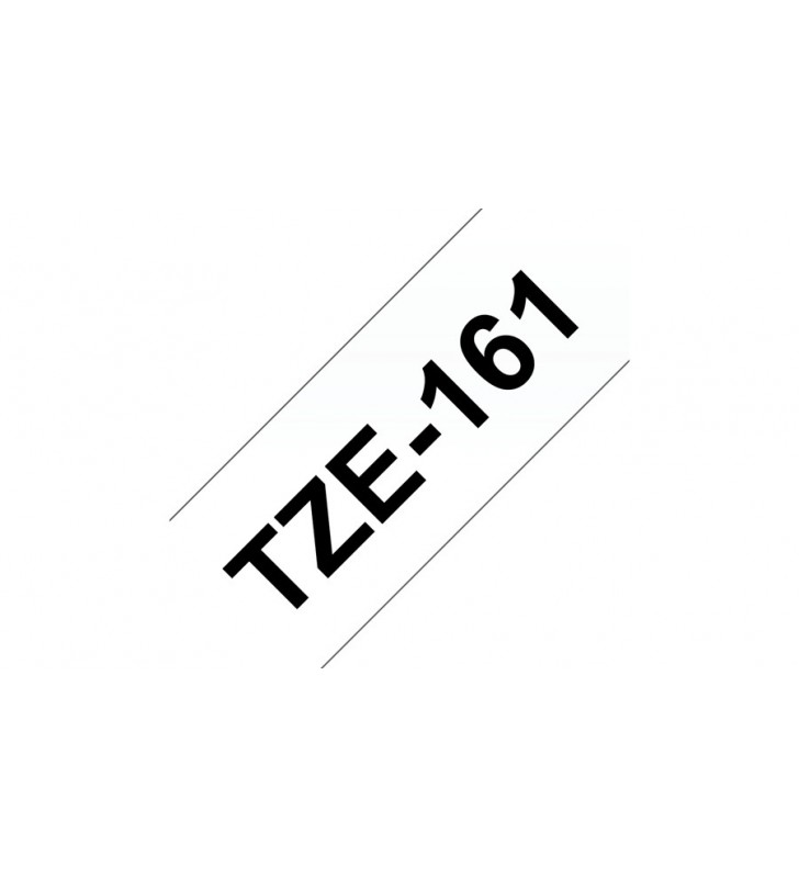 Brother TZe-161 benzi pentru etichete Negru pe transparente