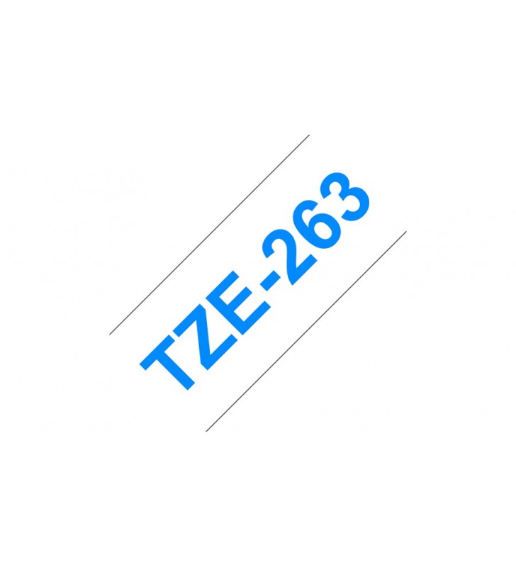 TZE-263 TAPE 36 MM - LAMINATED/8M BLUE ON WHITE