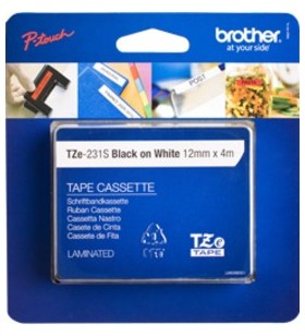 Brother TZE-231S benzi pentru etichete Negru pe alb