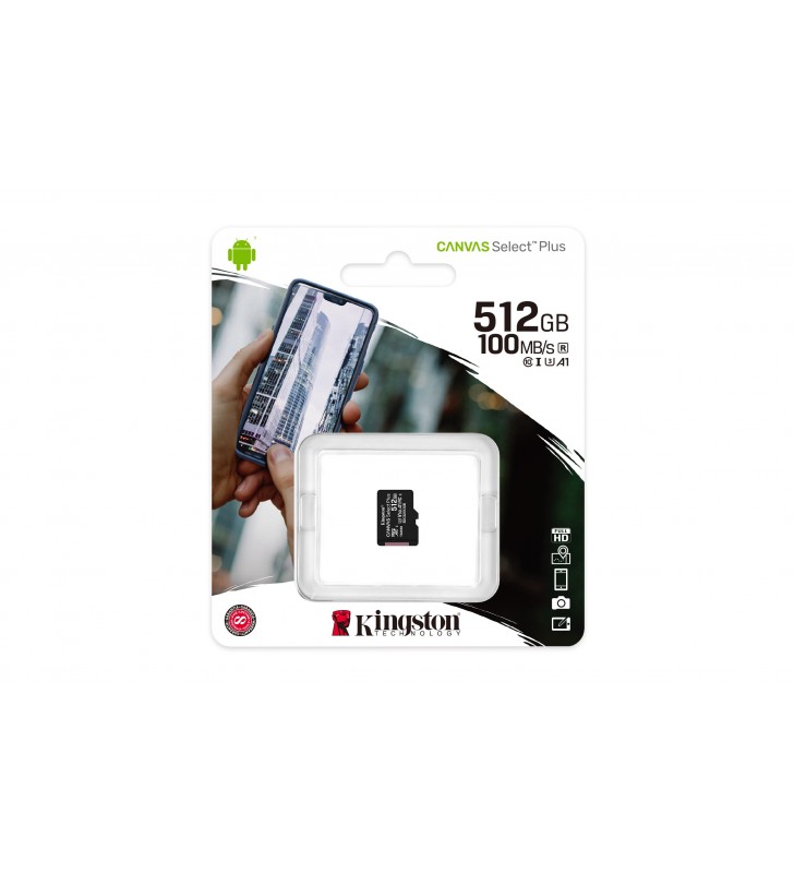 Kingston Technology Canvas Select Plus memorii flash 512 Giga Bites MicroSDXC Clasa 10 UHS-I