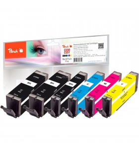 Peach  Ink Economy Pack Plus PI100-328 (compatibil cu Canon PGI-550, CLI-551)