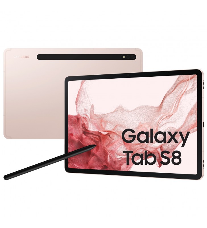 Samsung Galaxy Tab S8 SM-X700 128 Giga Bites 27,9 cm (11") Qualcomm Snapdragon 8 Giga Bites Wi-Fi 6 (802.11ax) Android 12 Pink