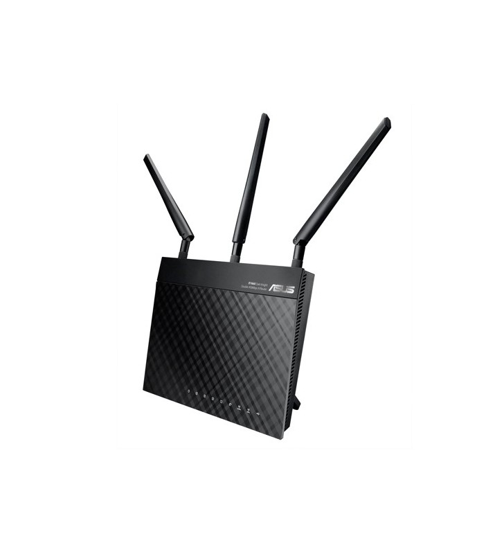 ASUS RT-N66U router wireless Bandă dublă (2.4 GHz/ 5 GHz) Gigabit Ethernet Negru