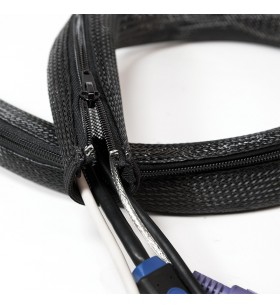 MANSON protectie cabluri LOGILINK, cu fermoar, 1m, negru, "KAB0048"