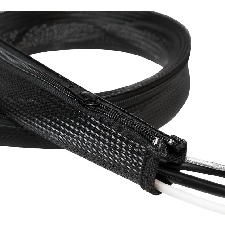 MANSON protectie cabluri LOGILINK, cu fermoar, 1m, negru, "KAB0048"