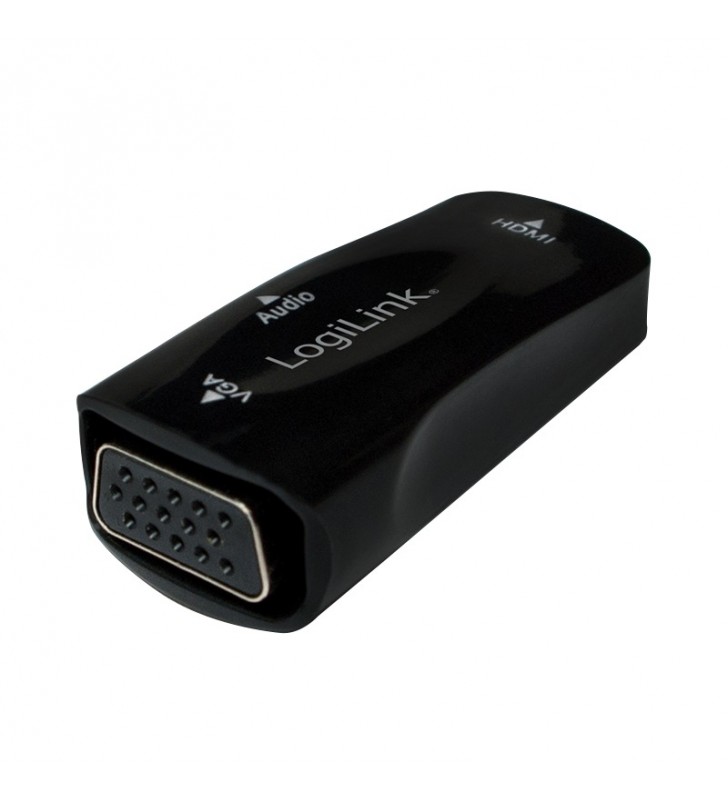 ADAPTOR video LOGILINK, HDMI (M) la VGA (M), rezolutie maxima Full HD (1920 x 1080) la 30 Hz, black, "CV0108"