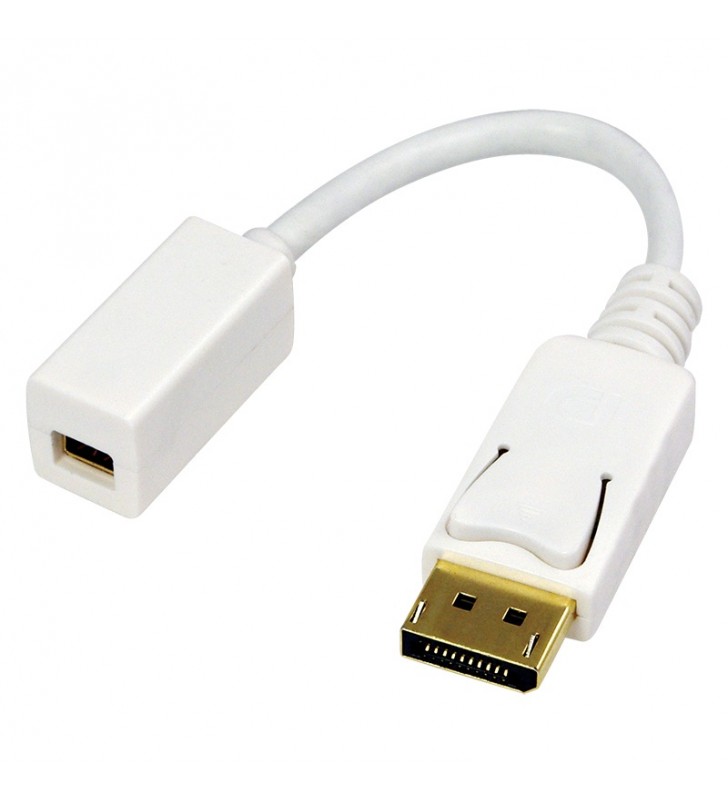 CABLU video LOGILINK, adaptor DisplayPort (T) la Mini-DisplayPort (M), 10cm, conectori auriti, rezolutie maxima Full HD (1920 x 