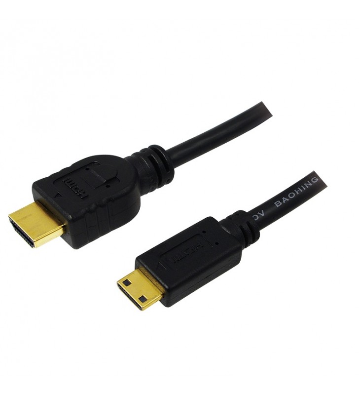 CABLU video LOGILINK, adaptor HDMI (T) la Mini-HDMI (Type C)(T), 1.5m, conectori auriti, rezolutie maxima 4K DCI (4096 x 2160) l