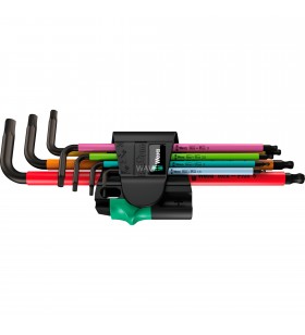Wera  950/7 Hex-Plus Magnet multicolor 1 set chei L, 7 piese, șurubelniță (cu clema de fixare)