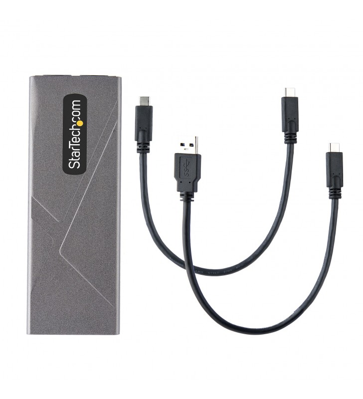 StarTech.com M2-USB-C-NVME-SATA carcasă disc memorie Carcasă SSD Gri M.2