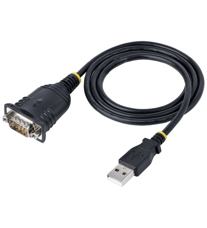 StarTech.com 1P3FP-USB-SERIAL adaptor mufă cablu DB-9 USB Tip-A Negru