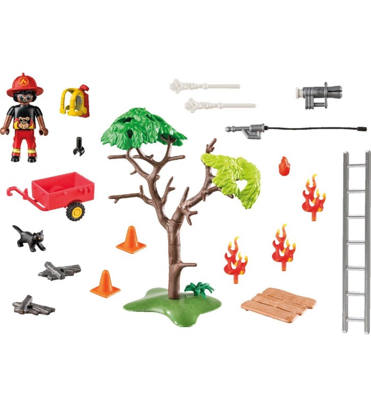 PLAYMOBIL  70917 DUCK ON CALL - actiunea pompierilor. Salvează pisica!, jucărie de construcție