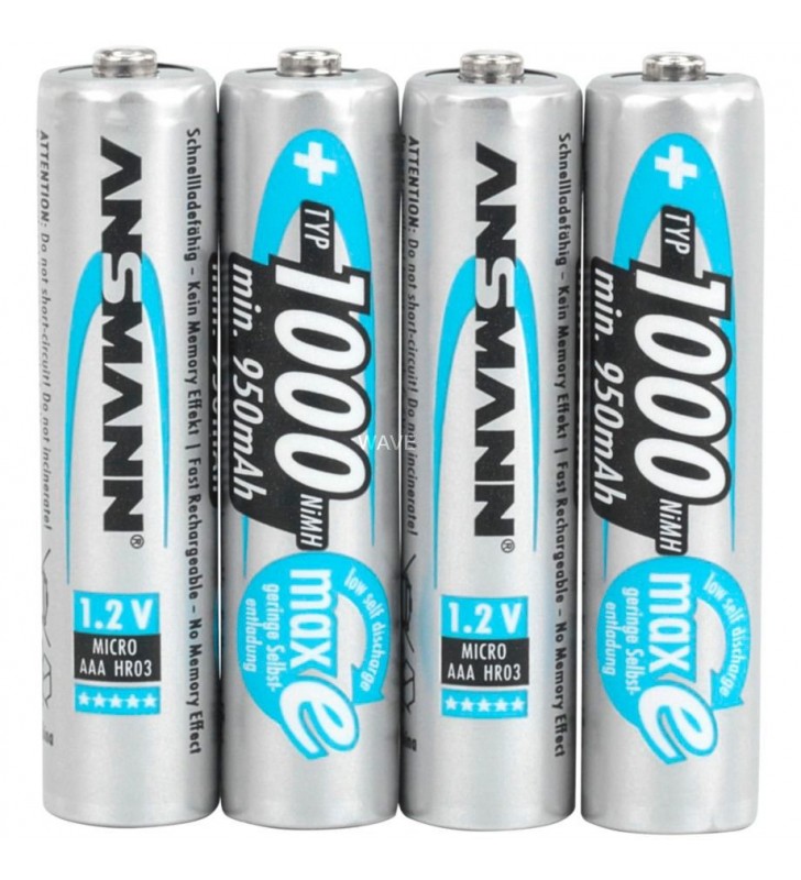 Ansmann  1000mAh NiMh Professional, baterie reîncărcabilă (argintiu)