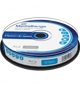 MediaRange  BD-R 50 GB, Blu-ray blank (6x, 10 bucăți)