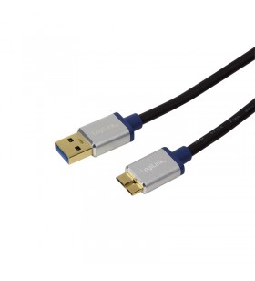 USB 3.0 Cable, AM to Micro BM, aluminum shell, blister, 2m "BUAM320"