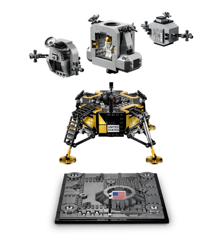 Jucărie de construcție a modulului lunar LEGO  10266 Creator Expert NASA Apollo 11