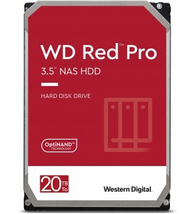 Western Digital 20TB WD Red Pro NAS Internal Hard Drive HDD - 7200 RPM, SATA 6 Gb/s, CMR, 512 MB Cache, 3.5" - WD201KFGX